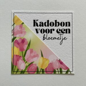 Kadobon kaart | Bloemetje - tulpen